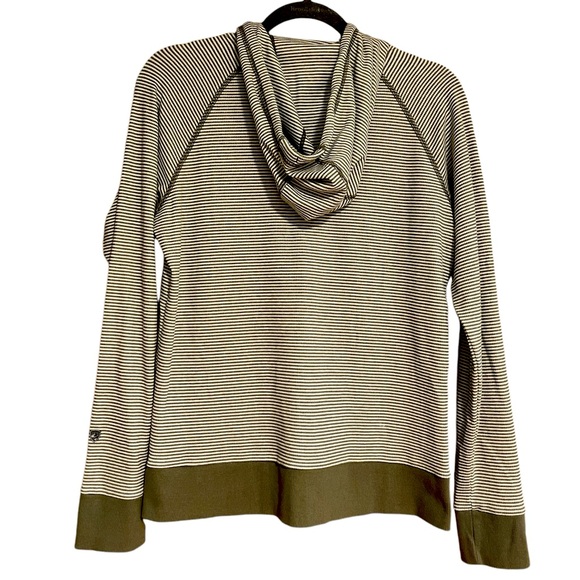 Kuhl Women’s Stria Long Sleeved Soft a Eucalyptus Green White Hoodie Pull Over M - Picture 3 of 8